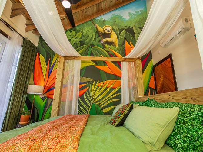 Jungle Room with local art